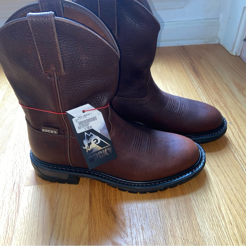 Rocky western work boots leather 10.5 NEW